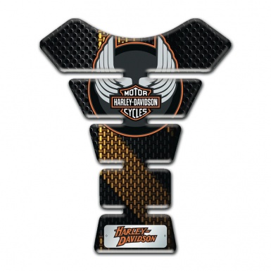 Harley Davidson Tank Pad Motorbike Black Brown style 