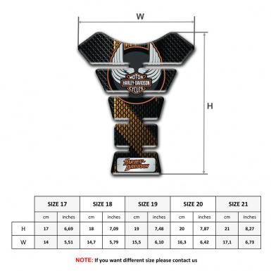 Harley Davidson Tank Pad Motorbike Black Brown style 