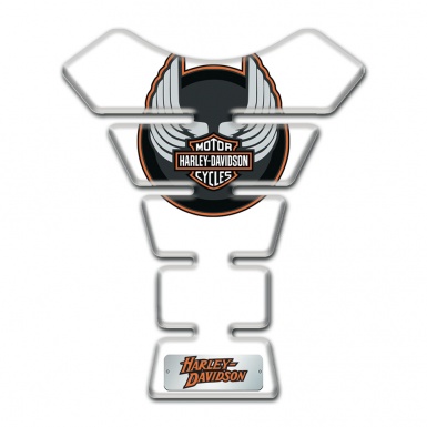 Harley Davidson Tank Guard Pads White Design 