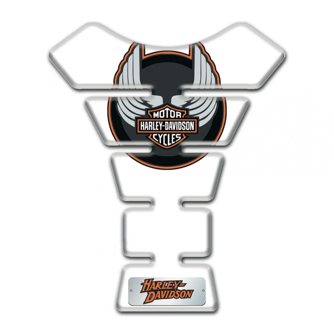 Harley Davidson Tank Guard Pads White Design 