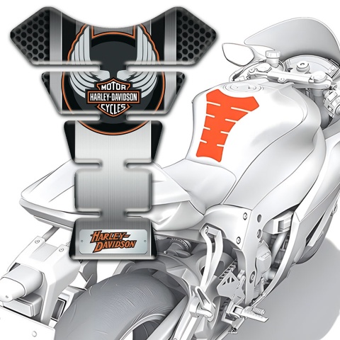 Harley Davidson Tank Pad Motorbike Stylish Design 