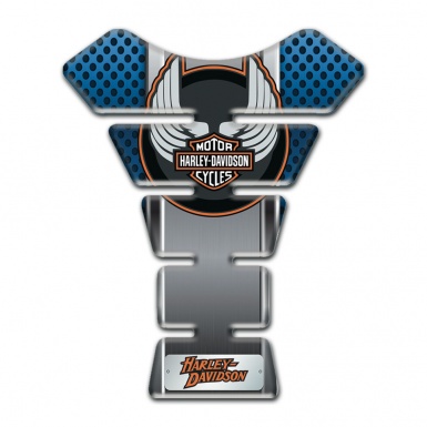 Harley Davidson Tank Pad Protector Perforated Blue Base 
