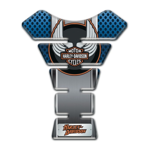 Harley Davidson Tank Pad Protector Perforated Blue Base 