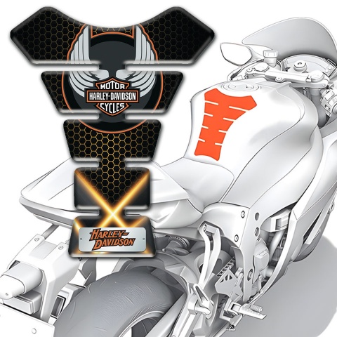 Harley Davidson Tank Fuse Orange Lights Design 