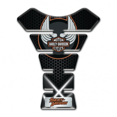Harley Davidson Tank Pad Motorbike Crossed White Lights Design 