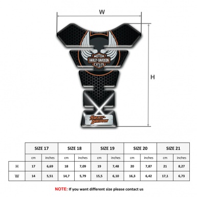 Harley Davidson Tank Pad Motorbike Crossed White Lights Design 
