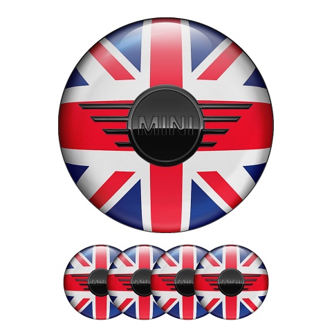 Mini Cooper Wheel Center Cap Domed Stickers New UK Print