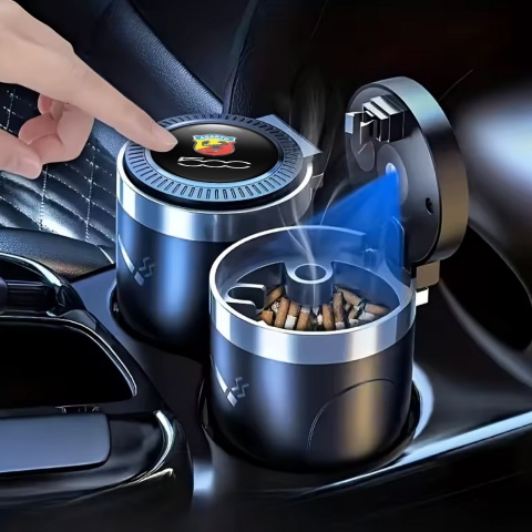 Fiat Abarth 500 Ashtray Logo Container for Cigarette LED Classic Style 