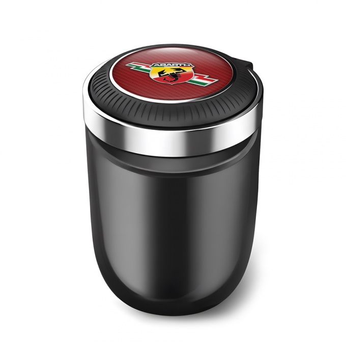 Fiat Abarth Automotive Ashtray with Red carbon Logo Design 