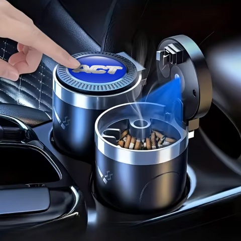 ACT Ashtray Car Accessory Blue Logo Edition 
