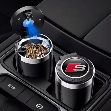 Audi Car Ashtray for Cigarette S Logo Design 