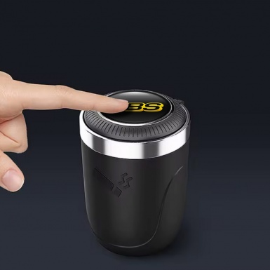 BBS Ashtray Car Accessory Black Yellow Logo 