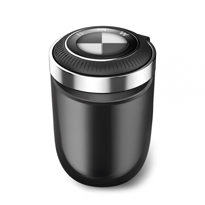BMW Trash Can Ashtray Black White Logo Edition 