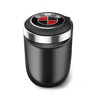 BMW Ashtray Logo Container for Cigarette LED Black Red Logo 