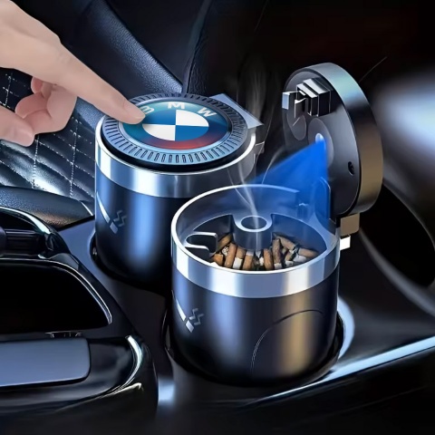BMW Ashtray Logo Container for Cigarette LED Stylish Decoration Logo 