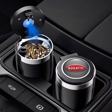 Bugatti Ashtray Logo Container for Cigarette LED High-Quality