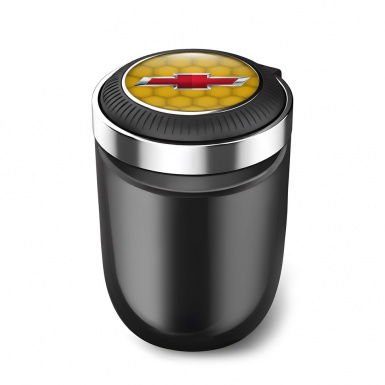 Chevrolet Automotive Ashtray Yellow Red Logo Decoration 