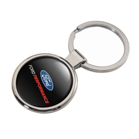Ford Performance Metal Fob Chain Black Blue Logo Edition