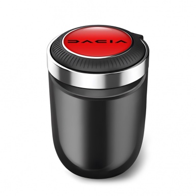 Dacia Trash Can Ashtray Red Black Design Logo 