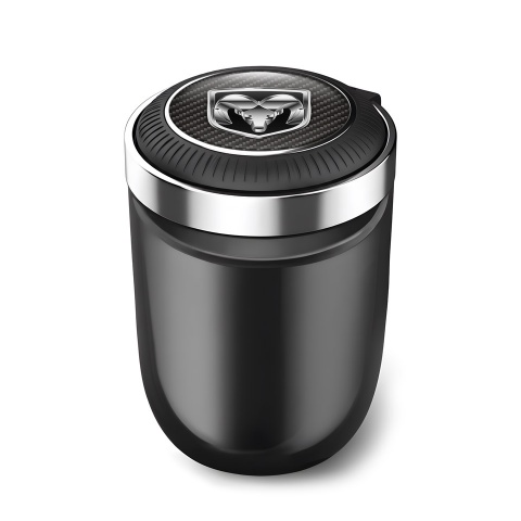 Dodge Trash Can Ashtray Black Carbon Logo Style 