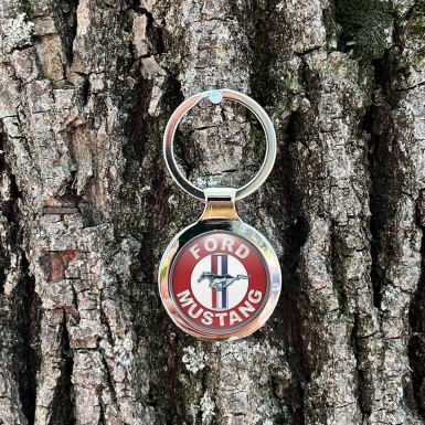 Ford Mustang Metal Fob Chain Red Ring Color Logo Edition