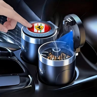 Ferrari Ashtray Logo Container for Cigarette LED Stylish Design 