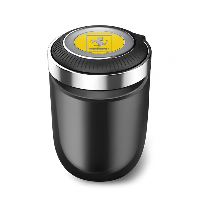 Ferrari Ashtray Logo Container for Cigarette LED Yellow Gray Design 
