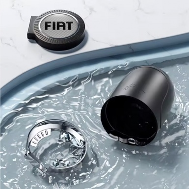 Fiat Car Ashtray for Cigarette Carbon Logo Style