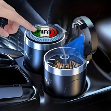 Fiat Ashtray Logo Container for Cigarette LED Italian Style 