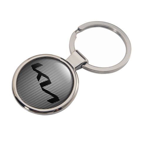 Kia Metal Fob Chain Light Carbon Black Modern Logo Design
