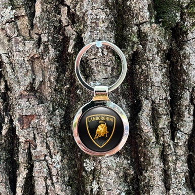 Lamborghini Lamborghini Metal Key Ring Black Gold Tint Shield Design