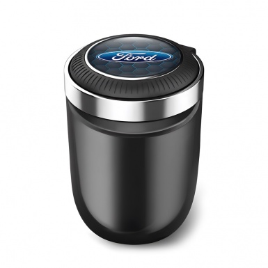 Ford High-Quality Ashtray Logo Container for Cigarette LED