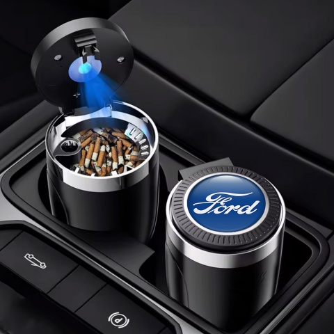 Ford Car Ashtray for Cigarette Blue White Logo Style 