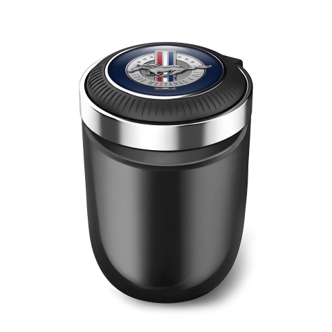 Ford Mustang Trash Can Ashtray Blue Logo Edition