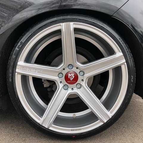 MB design  Wheel Center Cap Domed Stickers Burgundy