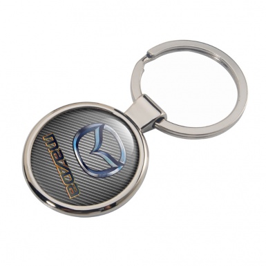 Mazda Keychain Metal Light Carbon Metallic Tint Color Design