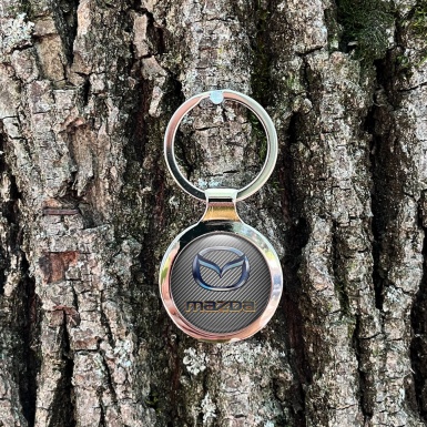Mazda Keychain Metal Light Carbon Metallic Tint Color Design