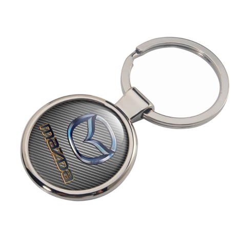Mazda Keychain Metal Light Carbon Metallic Tint Color Design