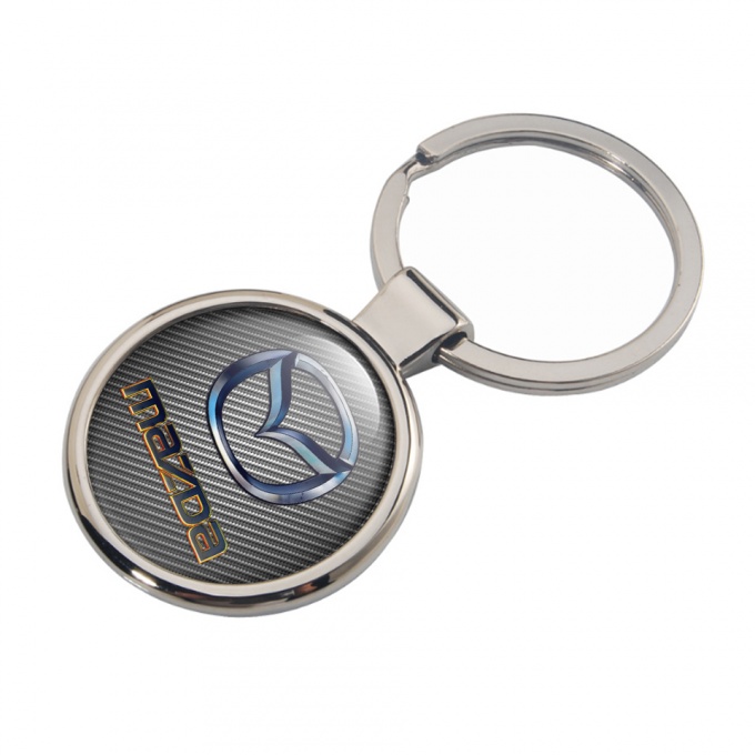 Mazda Keychain Metal Light Carbon Metallic Tint Color Design