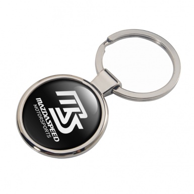 Mazda Speed Key Holder Metal Black White Emblem Design