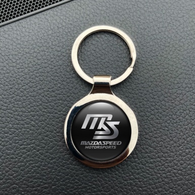 Mazda Speed Key Fob Chain Black Metallic Emblem Edition