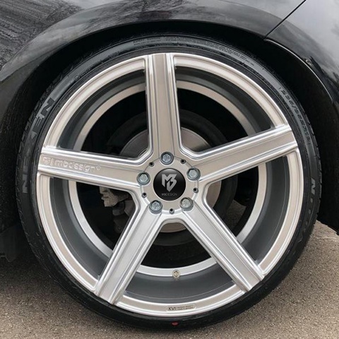 MB design Sticker Wheel Center Hub Cap Dark Graphite