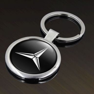 Mercedes Benz Key Fob Metal Black White Classic Clean Logo