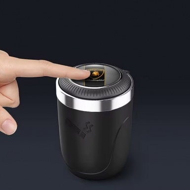 Lamborghini Automotive Ashtray Gray Black Logho Decoration 