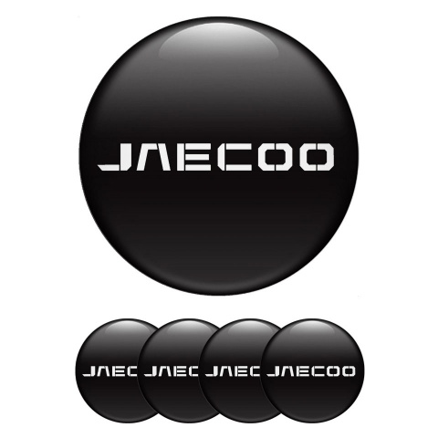 Jaecoo Emblems For Wheel Caps Black Base Classic Logo