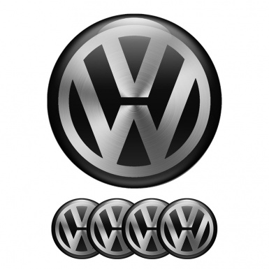 VW Volkswagen Center Hub Dome Stickers Black Circle