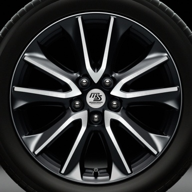 Mazda Speed Silicone Stickers Center Hub White Print