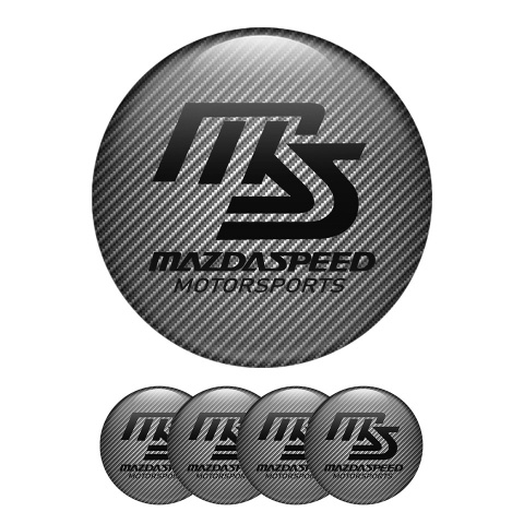 Mazda Speed Wheel Center Caps Emblem Carbon Design
