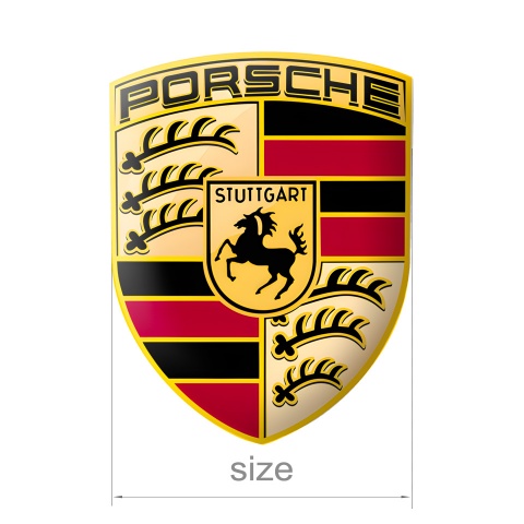 Porsche Crest The New Logo Emblem Silicone Adhesive Badge