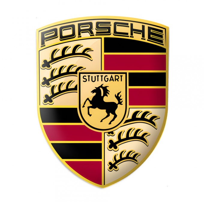 Porsche Crest The New Logo Emblem Silicone Adhesive Badge
